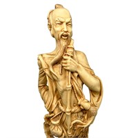 Asian Man Resin Sculpture - Vintage