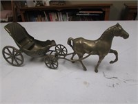 brass carriage & horse