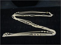 Elegant Long Chain & Bead Necklace