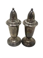 Sterling silver empress salt and pepper shakers