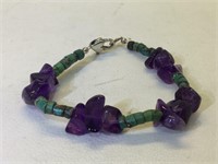Beautiful Amethyst and Turquoise Bracelet with