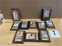 LOT OF 10 SMALL WOODEN BASEBALL PLAQUES