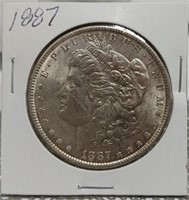 1887 MS 62 MORGAN SILVER DOLLAR