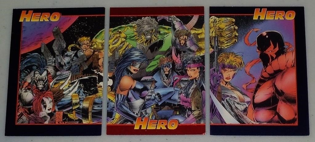 Lot of 3 Cyber Force Hero Master Foil cards