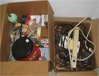 Various extension cords, outdoor timer, various
