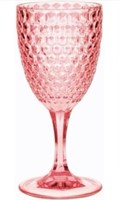(48) plastic Cut Pink Wine