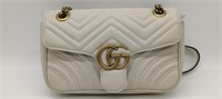 GG White Small Shoulder Bag