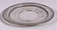 Sterling silver tray, 194g, open edge - fluted cen