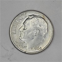 1964 d Roosevelt Dime -90% Silver