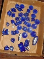 Set of Mini Cobalt Pottery Dishes
