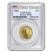 2006 1/4oz American Gold Eagle Ms69 Firststrike