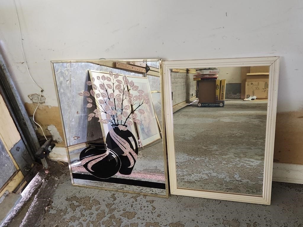 2 Mirrors, one Decorative - both 20" Long