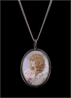 Victorian Portrait Miniature Necklace