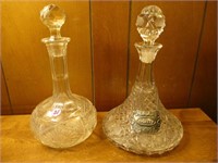 Lot of (2) Cut Glass Decanters