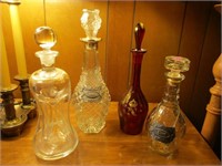Lot of (4) Vintage Decanters