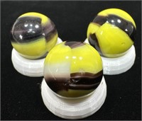 (3) marble king bumblebee marbles NM