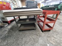 2 rolling shop carts