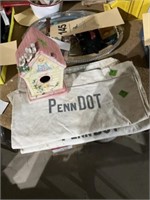 Bird house and Penn DOT bags