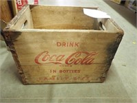Coca Cola Wooden Box w/ Handles- 12"Wx16"Dx12"H