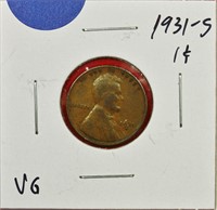 1931-S Lincoln Cent VG