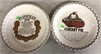 Pumpkin Pie And Cherry Pie Plates