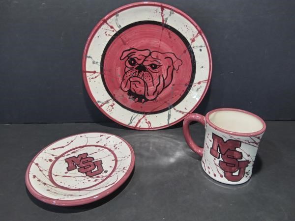 Mississippi State dinner Plate, Cup and saucer pot