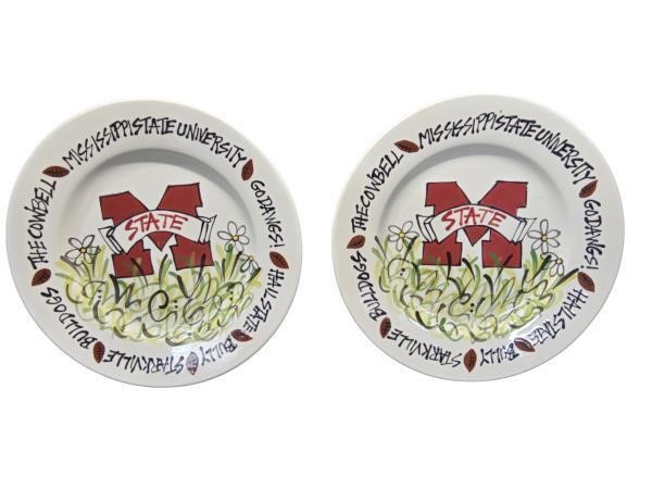 2 Mississippi State University Bulldogs Ceramic Pl