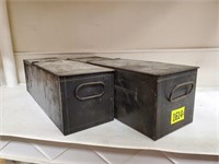 Metal ammunition boxes (2)
