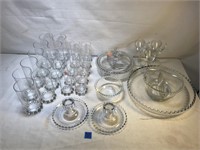 Lot of Vintage Candlewyk Glassware