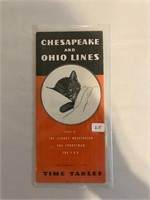 Chesapeake and Ohio Time Table - 1947