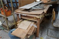 30" x 6' Wood Shop Bench & Contents
