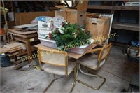 Misc. Christmas Decor w/ Table Frame &  Chairs