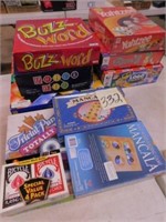 (9) Board Games - Yahtzee, Buzz Word, Trivial -
