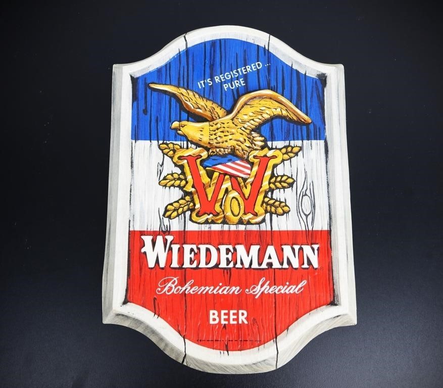 VINTAGE WIEDEMANN BEER SIGN