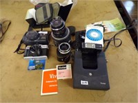 cameras (film), lenses, flash unit