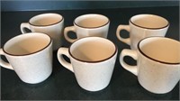 Numbered Pottery Mugs - Set of 6
