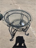 Glass & Wrought Iron Patio Table