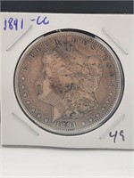 1891-CC Morgan Silver Dollar