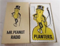 Mr. Peanut Battery Operated Radio Original Box