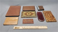 Leatherwork Lot: Notepad Cover, Wallets & More