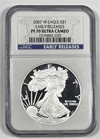 2007-W Silver American Eagle Proof NGC PF70 UCAM