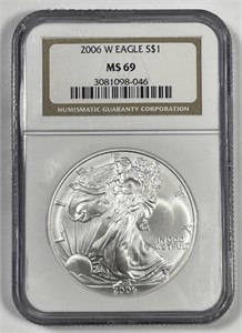 2006-W Silver America Eagle Burnished NGC MS69