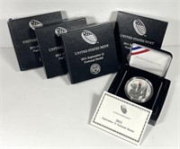 Lot of 4 September 11 National Silver Proof Medals
