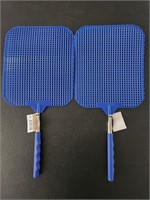 (2) Blue Large Extendable Fly Swatters *NEW*