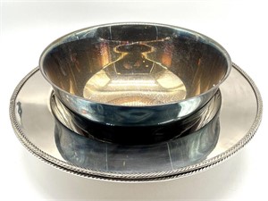 (2) Metal Serving Bowls 14” x 3.25” and Revere