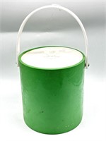 Vintage Green Ice Bucket with Ice Cube Design