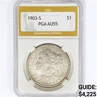 1903-S Morgan Silver Dollar PGA AU55
