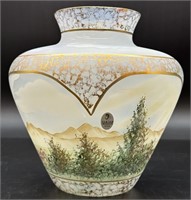 Fenton Hp After The Rain Vase 603/2250 By D