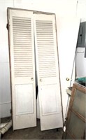 Framed Pair of Louvered Closet Doors