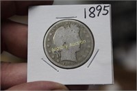 1895 SILVER BARBER HALF DOLLAR